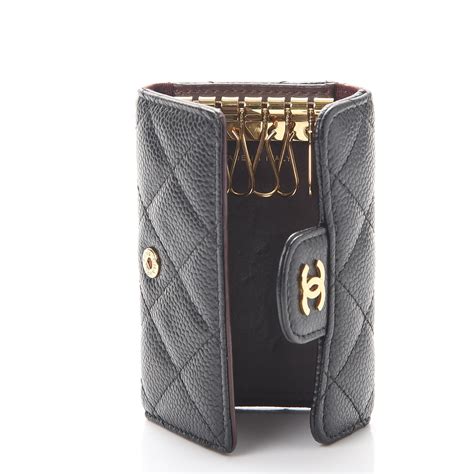 chanel classic key pouch|chanel 6 ring key holder.